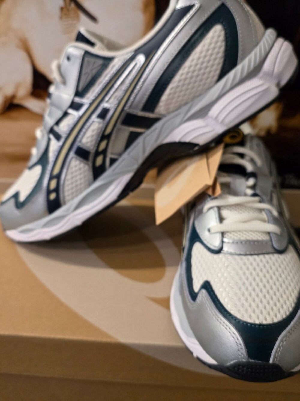 Asics GEL-NYC 2055 Sneakers Cream/Midnight Mens 10.5 US 1203A542-102 Shoes NEW